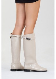 Resim Luvishoes Yoko Bej Cilt Kadın Çizme Bej 