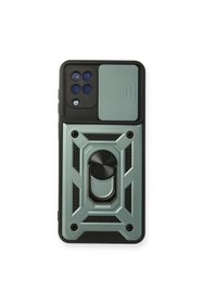 Resim artlab Art Galaxy A12 Kılıf Pars Lens Yüzüklü Silikon - Yeşil Lab 