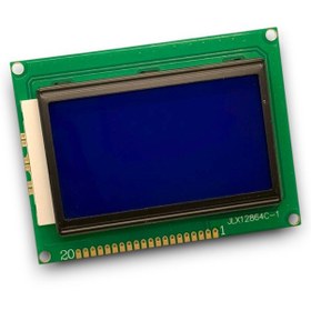 Resim 128x64 Lcd Modül Mavi Beyaz - Jlx12864c-1-cob - St7920 - 1 Adet 