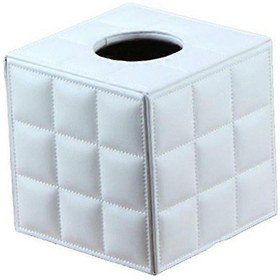 Resim Kare Mendil Kutusu Tutucu Dekoratif Deri Mendil Kutusu Tutucu Modern Mendil Kutusu Banyo Lavabo Tezgahı İçin 