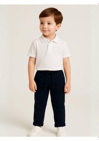 Resim Zekids Çocuk Beli Lastikli Jogger Eşofman Alt-16089 Lacivert 