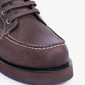 Resim Nubuk Detaylı Bağcıklı Deri Bot 