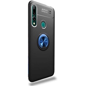 Resim Huawei P Smart Z Ravel Yüzüklü Mıknatıslı Silikon Kılıf + Nano Glass Mavi 