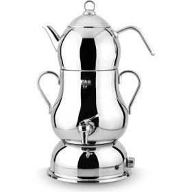 Resim Lines Şahmeran Çelik Gövdeli Metal Kulplu Elektrikli Semaver – Dayanıklı, Şık ve Kullanışlı Tasarım 