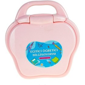 Resim Oyuncak Mini Laptop Eğitici Öğretici Bilgisayarım Türkçe Pembe 