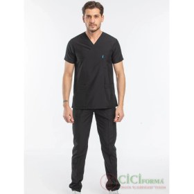 Resim Cici Forma Zarf Yaka Siyah Erkek Takım 