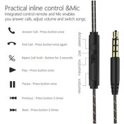 Resim Siyah Çift Sürücü Stereo Kablolu Kulaklık Kulak İçi Kulaklık Kulakiçi Bas Kulaklık Iphone Samsung 3.5mm Spor Oyun Kulaklığı Mic İle 