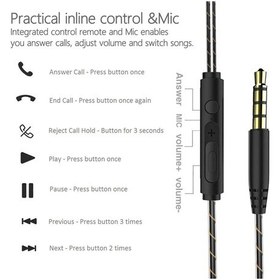 Resim Siyah Çift Sürücü Stereo Kablolu Kulaklık Kulak İçi Kulaklık Kulakiçi Bas Kulaklık Iphone Samsung 3.5mm Spor Oyun Kulaklığı Mic İle 