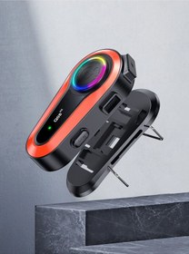 Resim Motorsiklet Kask Interkom Kulaklık Rgb Işık Bluetooth 5.0 Çift Telefon Bağlantı 2x Intercom 