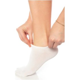 Resim Saysez Bambu Kadın Sneaker Siyah-beyaz-pembe Çorap Dikişsiz Görünmez Bilekte Spor Çorap Premium 6'lı Paket Renkli 
