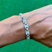 Resim RICH DOUBLE COLOR BILLIONAIRE CLASSICO DIAMOND BRACELET (Gold Plated) 