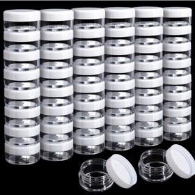 Resim 25/50 adet Mini Şeffaf Krem Kavanozları 5G Boş Plastik Kozmetik Makyaj Kavanozları Şeffaf Örnek Şişesi Göz Farı Kremi Dudak Balmı Kapak Şeffaf Yuvarlak Kavanoz Plastik Örnek Kapak Kapaklı, Göz Farı Boncukları Küpeler Sıvı Losyon Krem Makyaj Depolama, Seyahat Gereksinimleri Örnek Kozmetik Kavanoz Boş Mini Şişe 