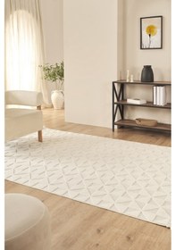 Resim Kaşmir Halı İskandinav Ruben Salon Mutfak Halısı Yolluk Krem 