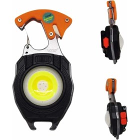 Resim 7 Modlu Mini LED Lamba Anahtarlık USB Şarjlı Kamp Için Taşınabilir 