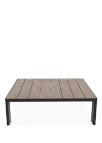 Resim Esedra Dark Grey Pickled Tik Ağacı Bahçe Masası 