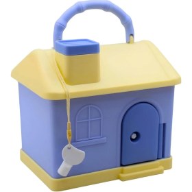 Resim Kilitli Plastik Ev Kumbara 