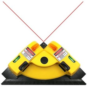 Resim Hombey Dikey Ve Yatay Doğru Açı Lazer Seviyesi, Seramik Kaplama İçin Hassas Ölçüm Aracı Sarı Lazer + 4 Adet Aa Pil 