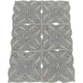 Resim El İşi Otantik İnce Kum Boncuklu Sehpa Fiskos Masa Örtüsü 5971 