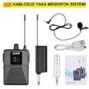 Resim Uhf Kablosuz Yaka Mikrofon Sistemi 