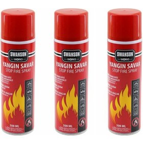 Resim 3 Adet Yangın Söndürücü - Yangın Savar Sprey 500ml + 500 Ml + 500 Ml Ev - Ofis - Oto Araç Ateş Boğucu Köpük Tabaka Oluşturur 5042 