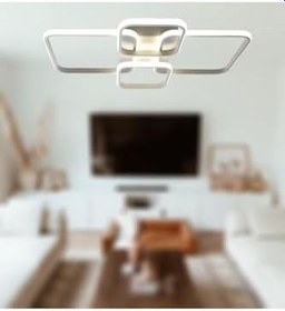 Resim TT AYDINLATMA TT500-4-BY TT Aydınlatma (3 Renk Işık Modüllü) Mat Beyaz Plofonyer 4 lü Led Avize Beyaz 70 x 50 