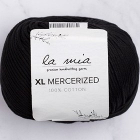 Resim La Mia XL Mercerized Siyah El Örgü İpi - 1 - 33758 