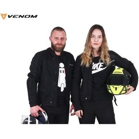 Resim Venom Ceket Yazlık Urban Kadın Siyah Motosiklet Mont 