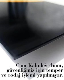 Resim Deniz Vapur Cam Tablo 4mm Dayanıklı Temperli Cam Sea Steamer Glass Wall Art 