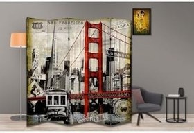 Resim Şehir Temalı Özel Tasarım Paravan Room Divider PRV1066, 180 x 180 