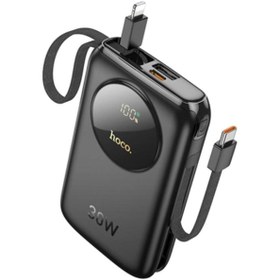 Resim Polham Dahili Type-C Ve İphone Lightning Kablolu 22.5W 10000mAh Powerbank, Dijital Göstergeli Ultra Hızlı Powerbank 