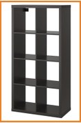 Resim Alony Home Kallax Açık Raf Ünitesi 8 Bölmeli 77 X 147 Cm Venge 