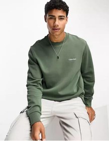 Resim Calvin Klein Organic Cotton Ck Micro Embroidered Logo Sweatshirt 