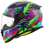 Resim Ls2 Kid Svent Çocuk Motosiklet Kaskı Mavi - Yeşil 