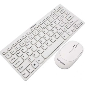 Resim Sprange Sr-K1 Kablosuz Mini Klavye & Mouse Beyaz 