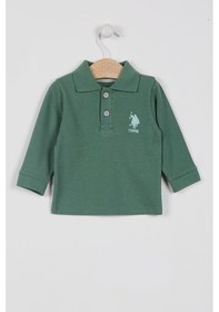 Resim U.S. Polo Assn. Lisanslı Classic Uzun Kol Erkek Bebek Tişört - Yeşil 