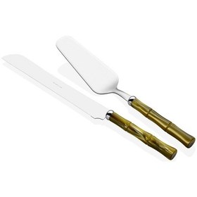 Resim Rivadossi Bamboo Zeytin Yeşili Pasta Servis Seti 