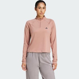 Resim Adidas Train Essentials Minimal Branding 1/4-Zip Kadın Fermuarlı Sweatshirt JP1822 (JP1822) 