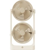 Resim Masaüstü Usb Şarjlı 180 Dönebilen 2 Pervaneli 5 Kademe Fan Vantilatör Soğutucu Ys2546 Kahverengi 