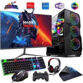Resim I5 12400F 16GB DDR4 480SSD 8GB RX580 24\ Mon. Oyun Bilgisayarı (Gaming SET) 