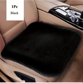 Resim Dashanshop Siyah Yumuşak Kadife Yapay Tavşan Kürkü Koltuk Kılıfı - Dört Mevsim Konfor, Elde Yıkanabilir 