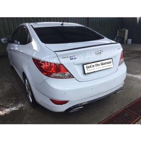 Resim Hyundai Accent Blue Bagaj Üstü Slim Spoiler Piano Black - Beyaz Parlak Beyaz 
