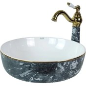 Resim Lena Bıga Antrasıt Çanak Lavabo TR-137 