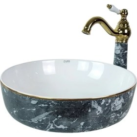 Resim Lena Bıga Antrasıt Çanak Lavabo TR-137 