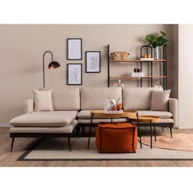 Resim Pafu Leya Köşe Koltuk Takımı - Keten Krem Krem 