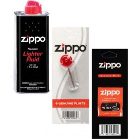 Resim Zippo Çakmak Benzin + Taş + Fitil Seti 