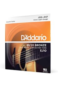 Resim BRF TrendyPazarSell D'Addario Ej10 Akustik Gitar Tel Seti, 80/20 Bronze, Extra Light 1190575 
