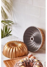 Resim Griss Hardstone 24 cm Döküm Kek Kalıbı Gold 