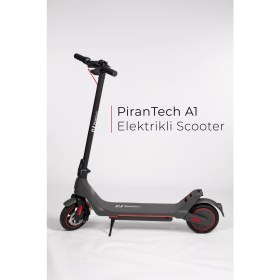 Resim Pirantech A1 Elektrikli Scooter 350W Güç - Kırmızı Tasarım ile 25 km/h Hız 