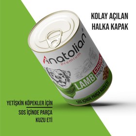 Resim Kuzulu Parça Etli Yetişkin Köpek Konservesi 400 gr x 24 Adet 