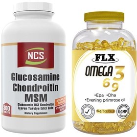 Resim Glucosamine Chondroitin Msm Boswellia Glukozamin 300 Tablet & Flx Omega 3-6-9 90 Tablet 